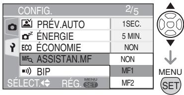 LEICA D-LUX 3 - Appuyez sur / pour sélectionner [MF1] ou [MF2], puis appuyez sur [menu/set]. - 1