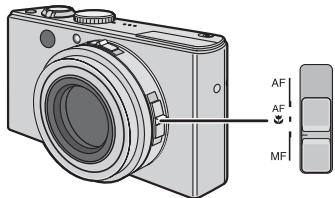 LEICA D-LUX 3 - Faites coulisser le sélecteur de mise au point sur [MF] - 1