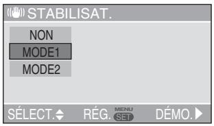 LEICA D-LUX 3 - Appuyez sur / pour sélectionner le mode de fonctionnement du stabilisateur, puis appuyez sur [menu/set]. - 1