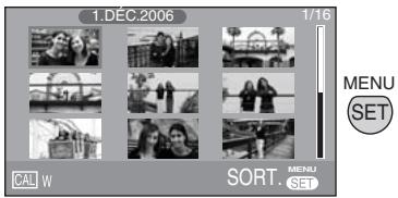 LEICA D-LUX 3 - Appuyez sur [menu/set] pour afficher les photos enregistrées à la date sélectionnée. - 1