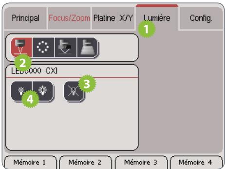 LEICA LED5000 MCI - Régler l'éclairage - 1