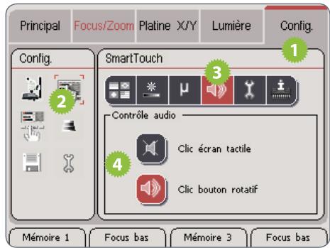 LEICA SMARTTOUCH - Activation et désactivation du signal sonore - 1