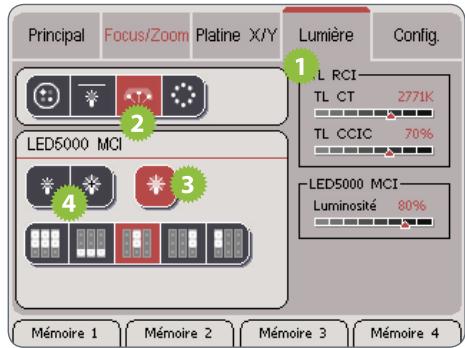 LEICA SMARTTOUCH - Régler l'éclairage - 1