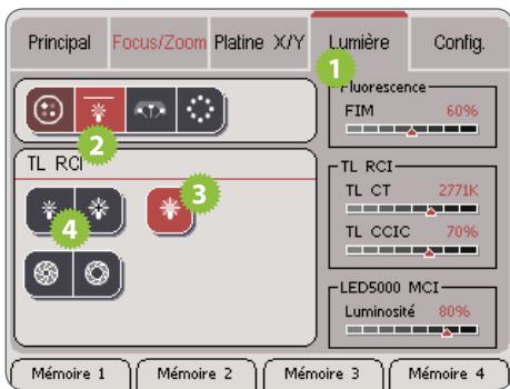 LEICA SMARTTOUCH - Régler l'éclairage - 1