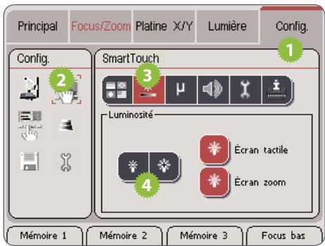 LEICA SMARTTOUCH - Réglage de la luminosité de l'écran - 1