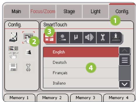 LEICA SMARTTOUCH - Modification de la langue - 1