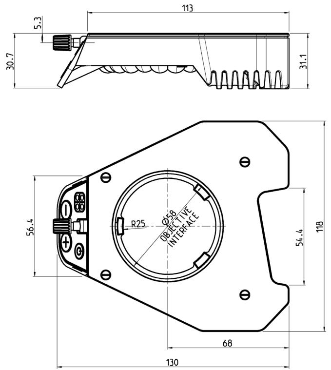 LEICA LED3000 NVI@LED5000 RL - Leica LED3000 RL : dimensions - 1