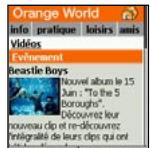 ORANGE SPV M5000 - telecharger et regarder des clips video sur Orange World video - 1