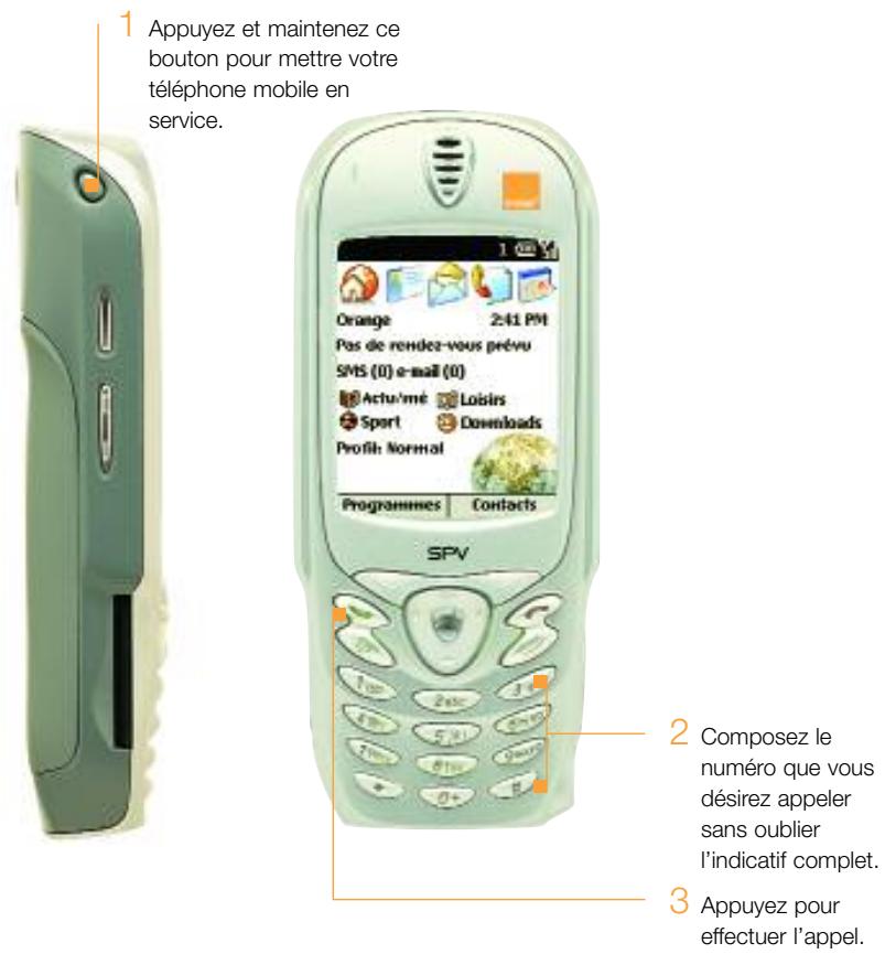 ORANGE SPV E100 - effectuer un appel - 1