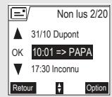 ORANGE D70T - Consulter un message destiné à une boîte personnelle - 1