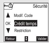 ORANGE D70T - Définir la durée de crédit temps - 2
