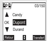 ORANGE D70T - Transférer tout ou partie du répertoire à un autre combiné - 4