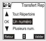 ORANGE D70T - Transférer tout ou partie du répertoire à un autre combiné - 1