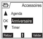 ORANGE D70T - Consulter une alerte anniversaire (ou agenda) - 1