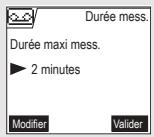 ORANGE D70T - Définir la durée du message - 3