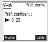 ORANGE D70T - Modifier le préfixe de confidentialité - 2