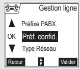 ORANGE D70T - Modifier le préfixe de confidentialité - 1