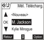 ORANGE D70T - Consulter les méliodies téléchargeés dans le combiné - 5