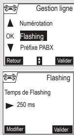 ORANGE D70T - Modifier la durée de flash (touche R) - 2