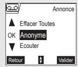 ORANGE D70T - Utiliser uneannounce anonyme pré-enregistrée - 2