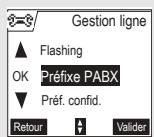 ORANGE D70T - Définir un préfixe PABX - 1
