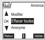 ORANGE D70T - Effacer toutes vos annunciées personnelles - 2