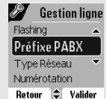 ORANGE D85C - Définir un préfixe PABX - 3