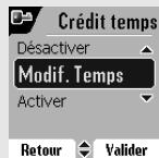 ORANGE D85C - Définir la durée de crédit temps - 5