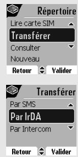 ORANGE D85C - Transfert d'un contact par IrDA - 1