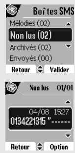 ORANGE D85C - Réception d'un contact pas SMS - 4