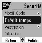 ORANGE D85C - Définir la durée de crédit temps - 2