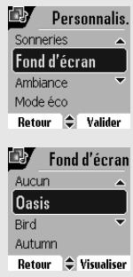ORANGE D85C - Modifier l'écran de voir - 2