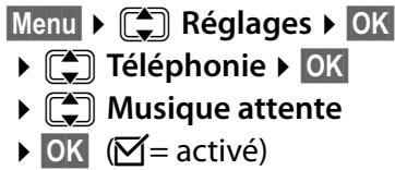 ORANGE GIGASET E500A - Activation/désactivation de la melodie d'atte - 1