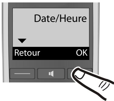 ORANGE GIGASET E500A - Réglage de la date et de l'heure - 4