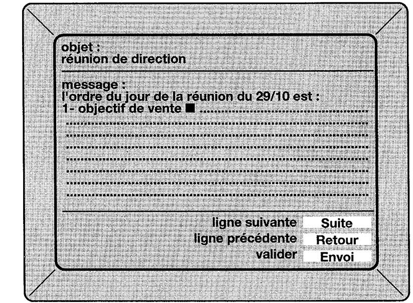 ORANGE MINITEL 12 - Composer un message - 2
