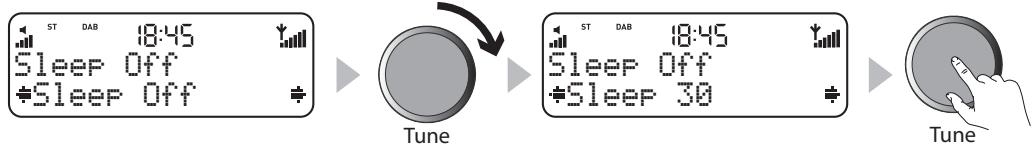 PURE ELAN II - Pour programmer la mise en veille - 1