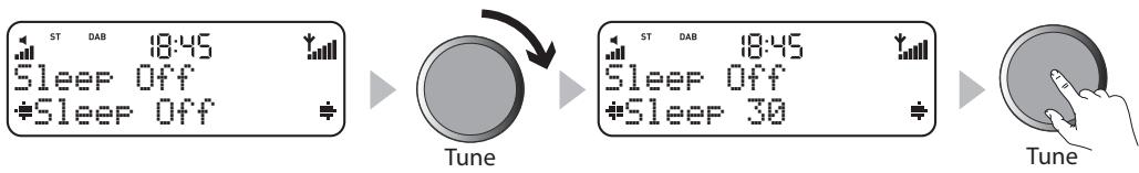 PURE ELAN II - Para configurar un temporizador para dormir - 1