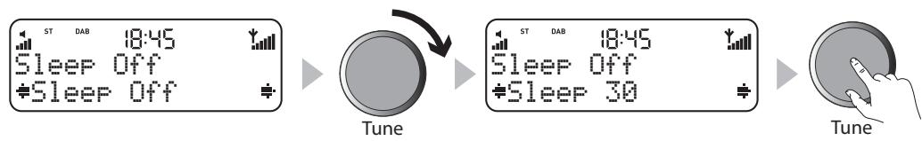 PURE ELAN II - To set a sleep timer - 1