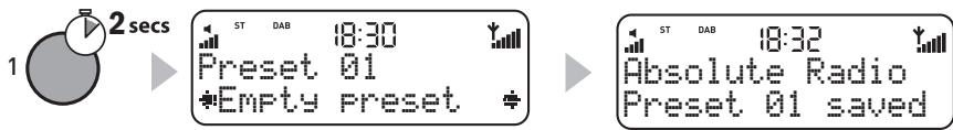 PURE ELAN II - Storing a Preset - 1