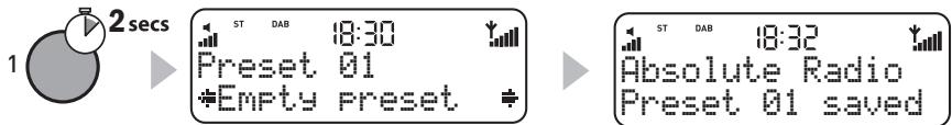 PURE ELAN II - Almacenamento de una emisora predeterminada - 1