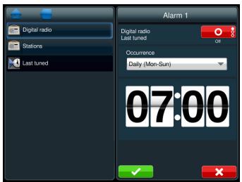 PURE SENSIA 200D CONNECT - Setting alarms and timers - 2
