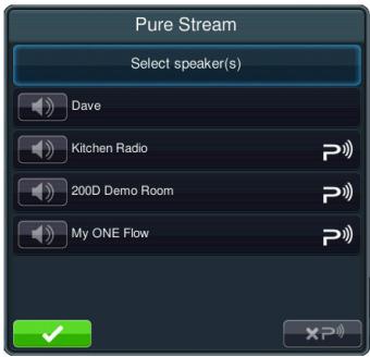 PURE SENSIA 200D CONNECT - Selecting a Pure Jongo compatible device in the Pure Connect app - 1