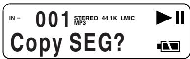 MARANTZ PMD660 - Utiliser Copy Segment pour créer un nouveau fichier - 10