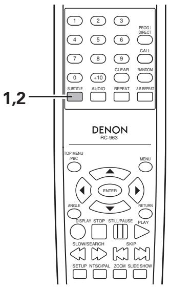 MARANTZ DN-V310 - Changement de la langue des sous-titres - (fonction multi sous-titres) - 1
