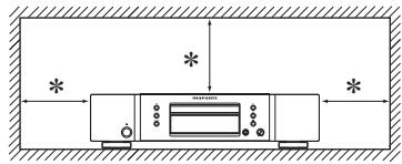 MARANTZ CD5004, 5004 - CAUTIONS ON INSTALLATION PRECAUTIONS D'INSTALLATION EMPLAZAMIENTO DE LA INSTALLACION - 1