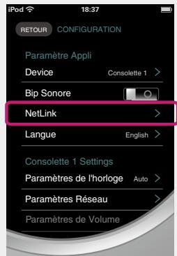 MARANTZ MS7000 - Lorsque l'écran “CONFIGURATION” apparait, appuyez sur “NetLink”. - 1