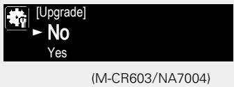MARANTZ NA7004 - Utilisez  pour selectionner "Upgrade", puis appuyez sur ENTER/MEMO. - 1