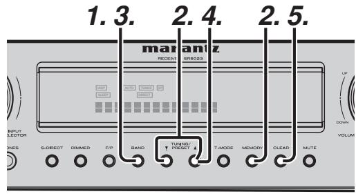 MARANTZ SR 5023,  SR5023 - MÉMOIRE DE PRÉSELECTION AUTOMATIQUE - 1