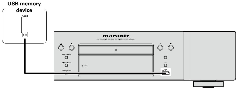 MARANTZ UD5007 - Connecting a USB memory device to the USB port - 1