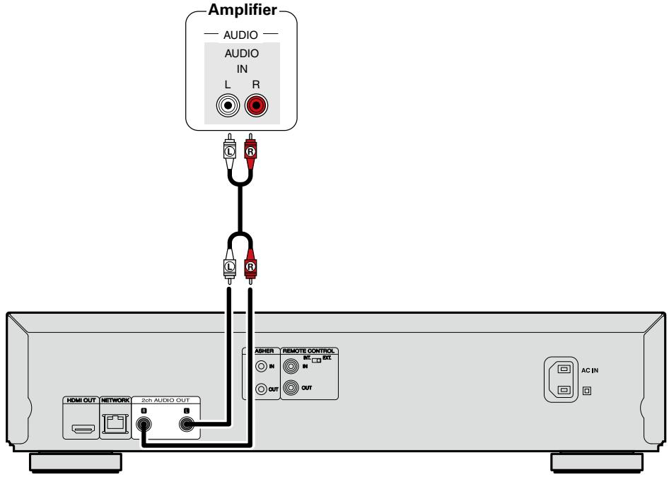 MARANTZ UD5007 - Connecting a 2-channel audio amplifier - 2